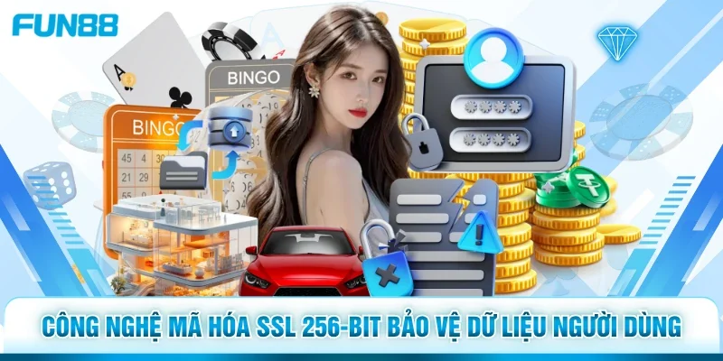 Công nghệ mã hóa SSL 256-bit bảo vệ dữ liệu người dùng